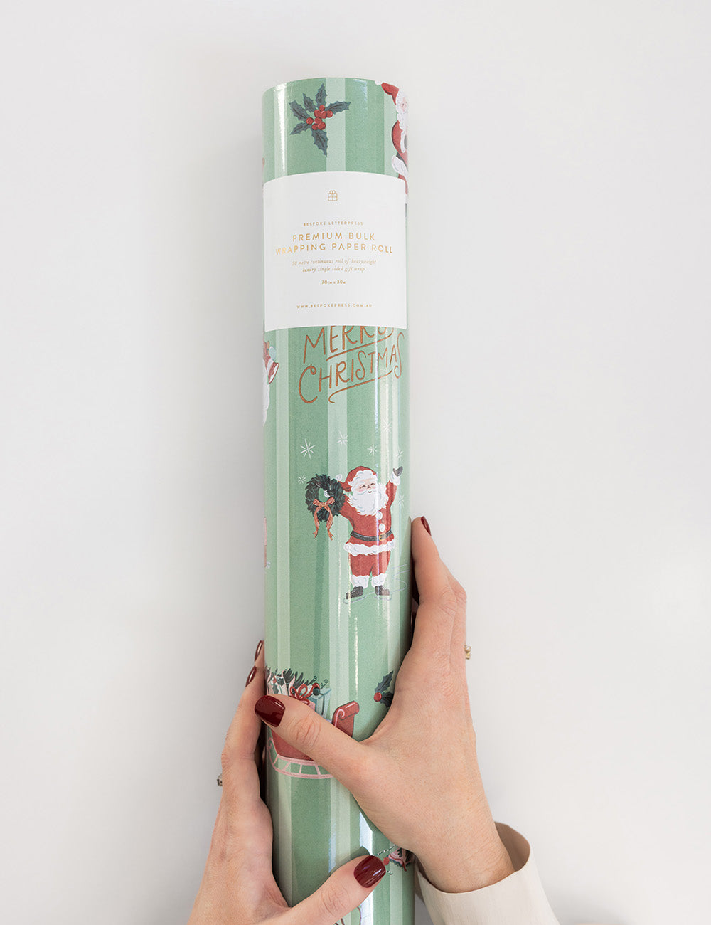 Gift Wrap Roll - Christmas Santas