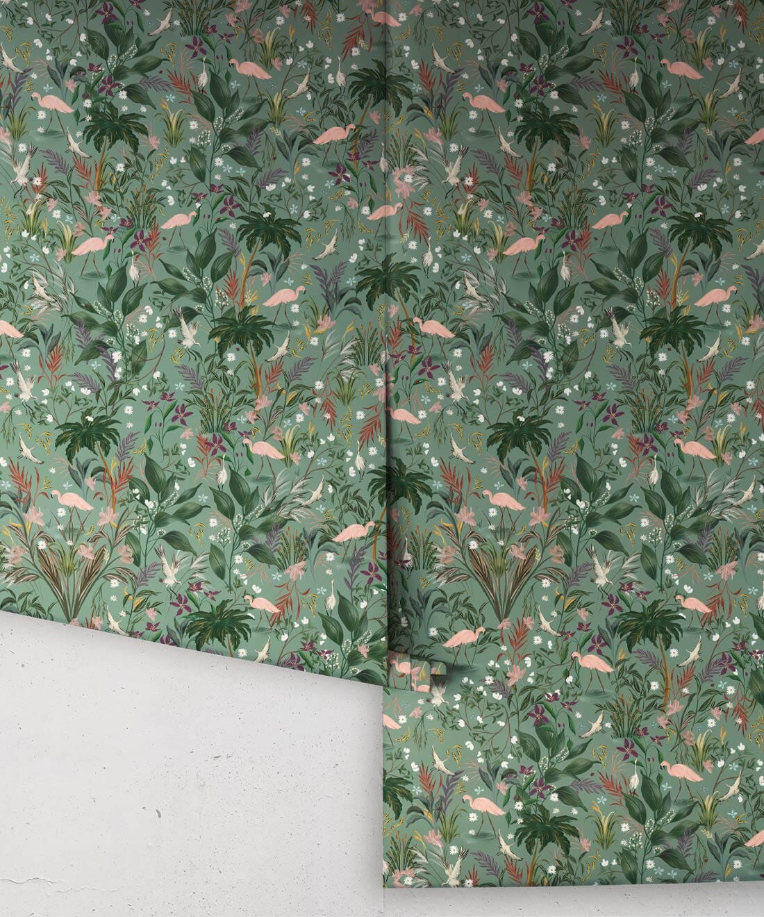 Bespoke Flamingos Wallpaper Wallpaper Milton & King 