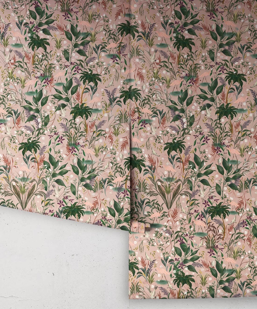 Bespoke Flamingos Wallpaper Wallpaper Milton & King 