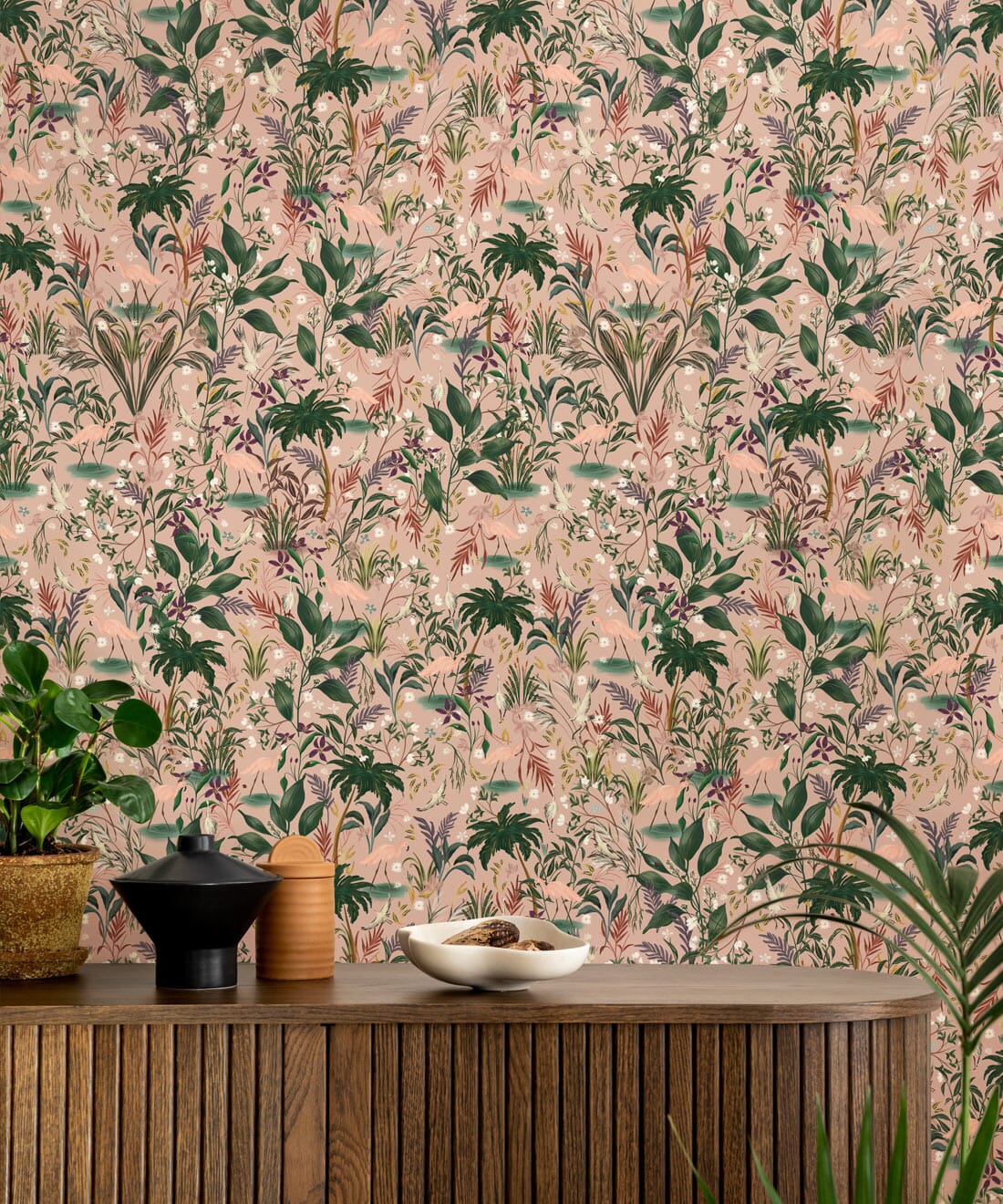 Bespoke Flamingos Wallpaper