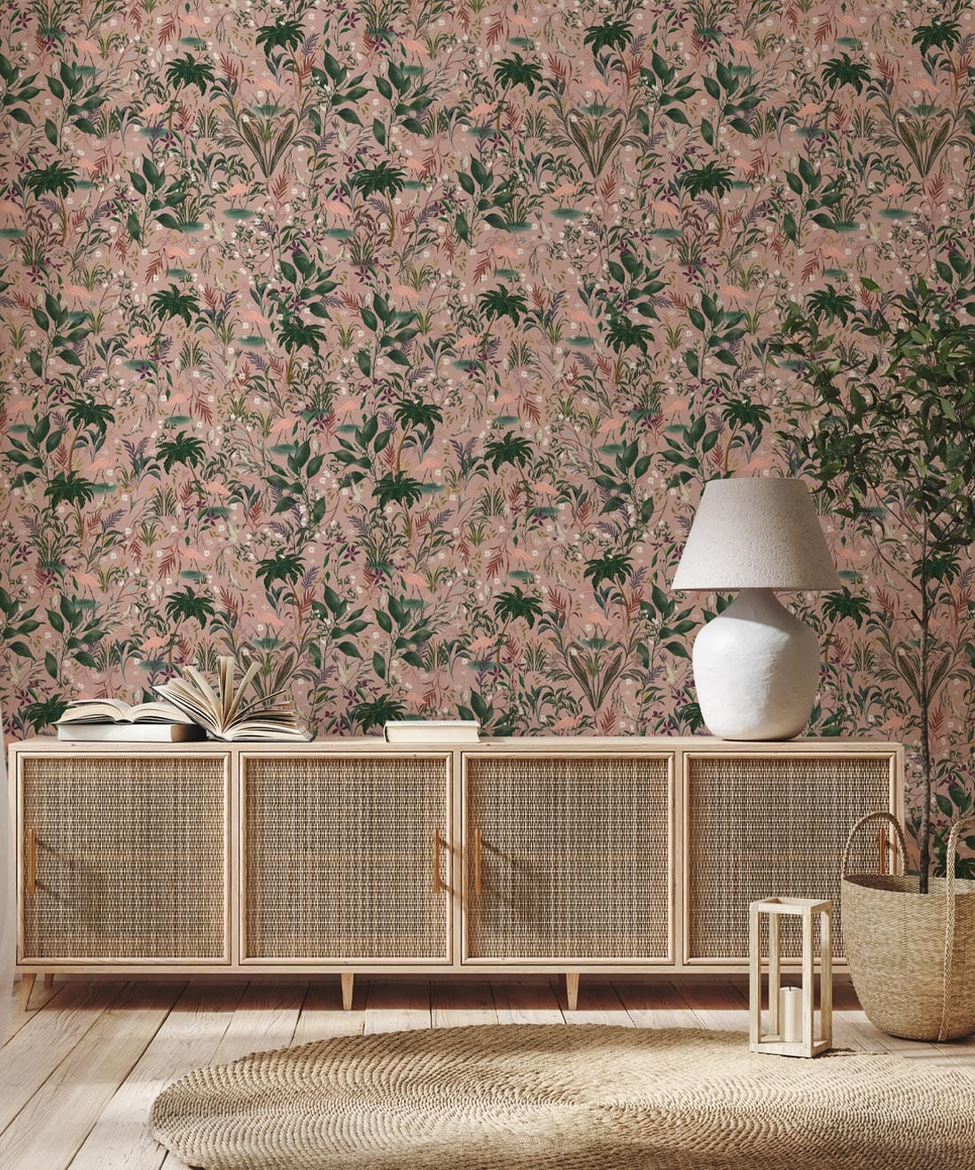 Bespoke Flamingos Wallpaper