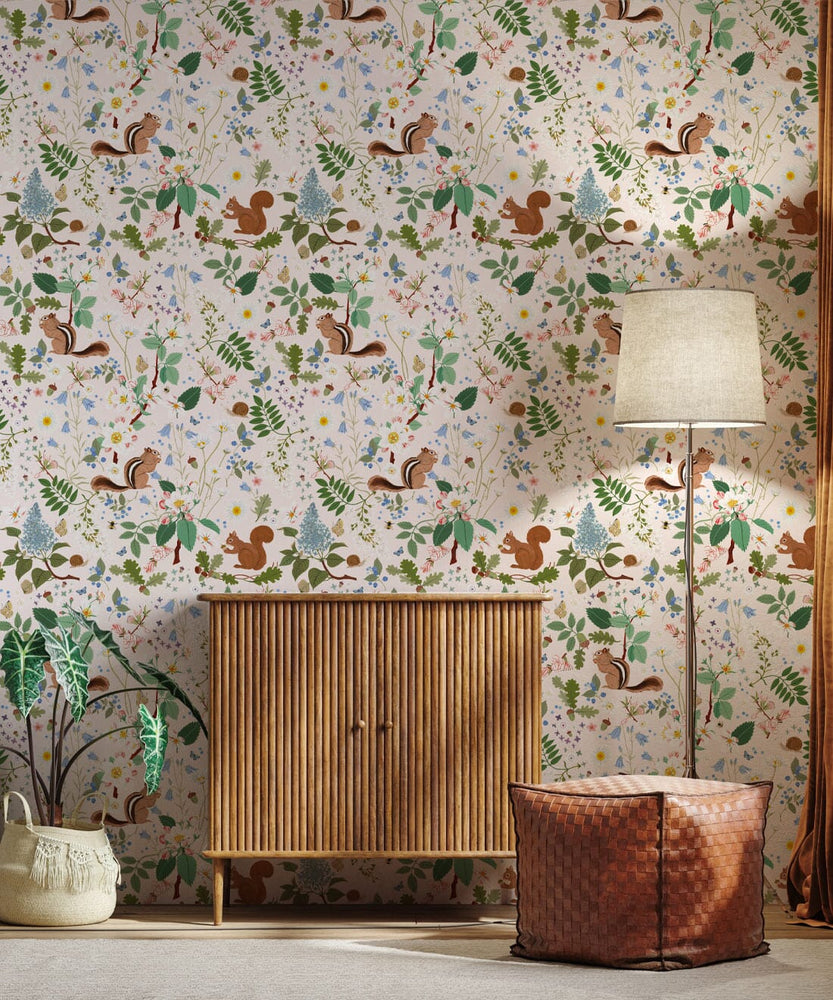 Squirrel & Chipmunk Wallpaper Wallpaper Milton & King 