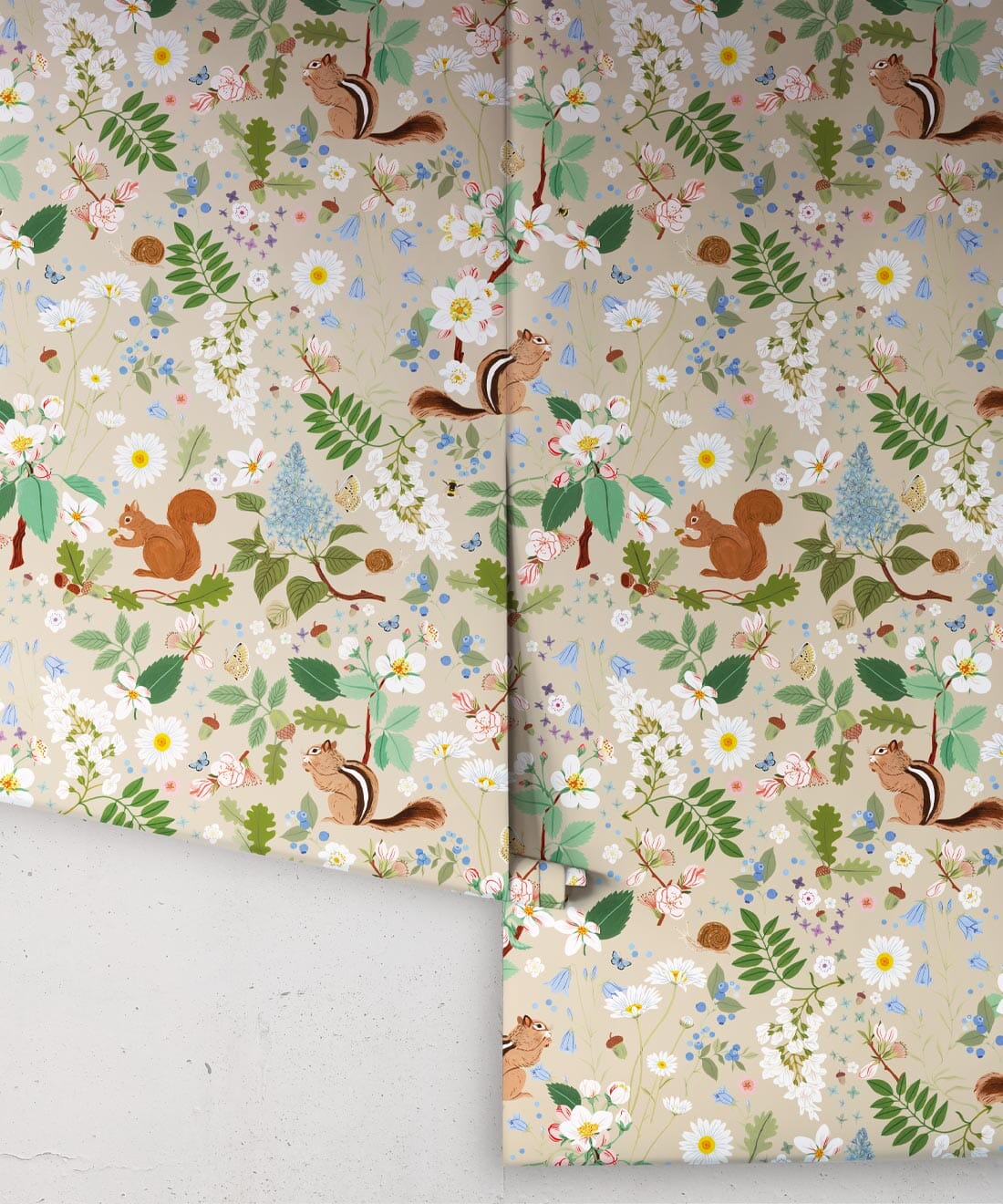 Squirrel & Chipmunk Wallpaper Wallpaper Milton & King 