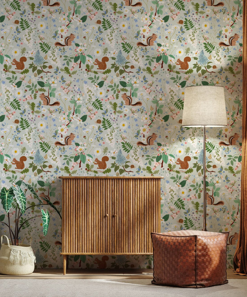 Squirrel & Chipmunk Wallpaper Wallpaper Milton & King 