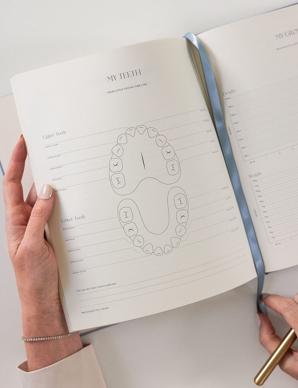 Heirloom Baby Memory Journal - Luna Blue