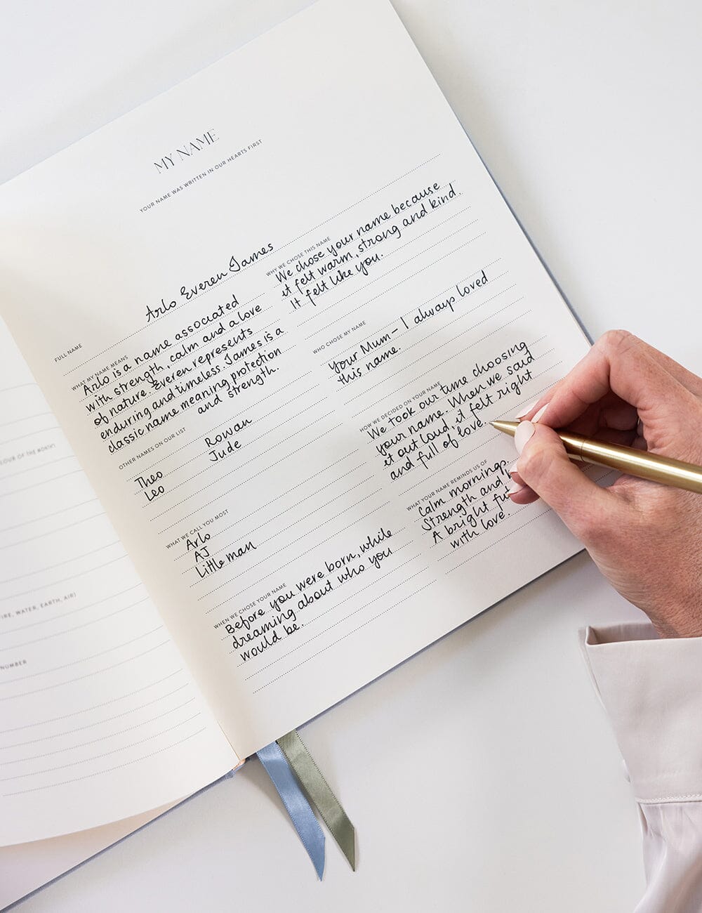 Heirloom Baby Memory Journal - Luna Blue