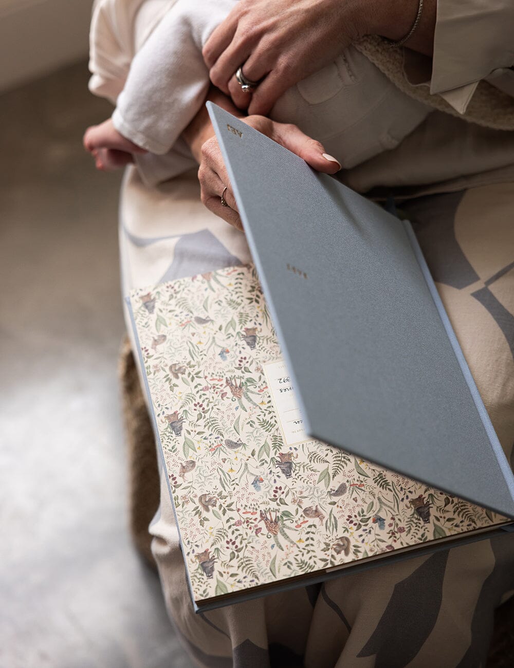 Heirloom Baby Memory Journal - Luna Blue