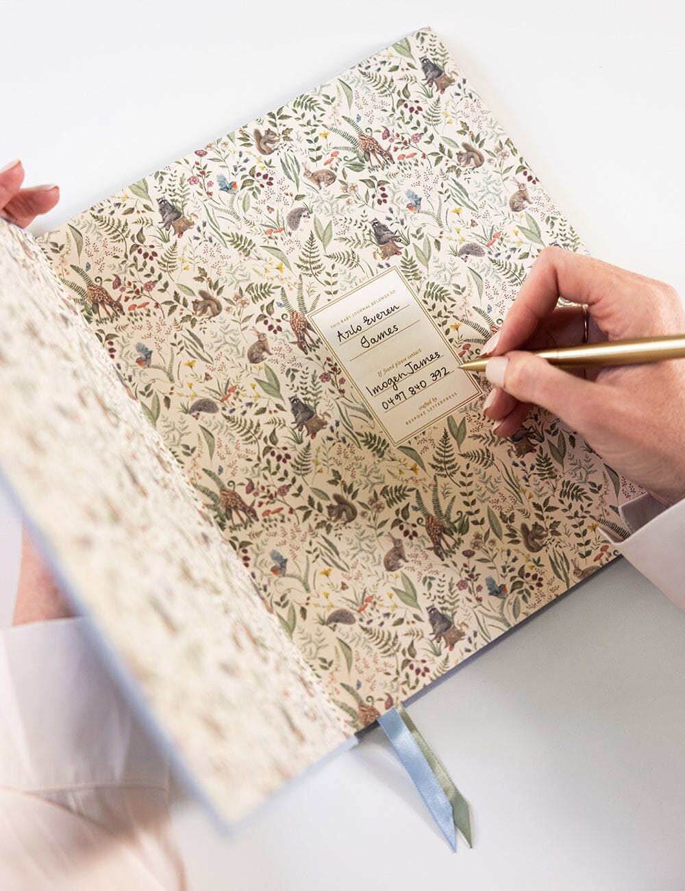 Heirloom Baby Memory Journal - Luna Blue