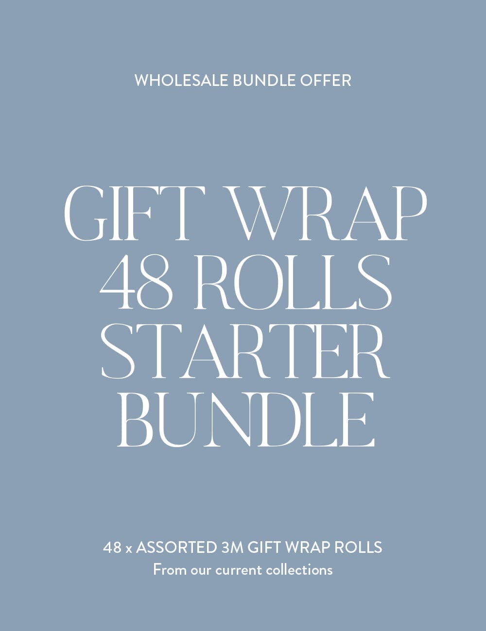 48 x 3m Gift Wrap Rolls Wholesale Bundle