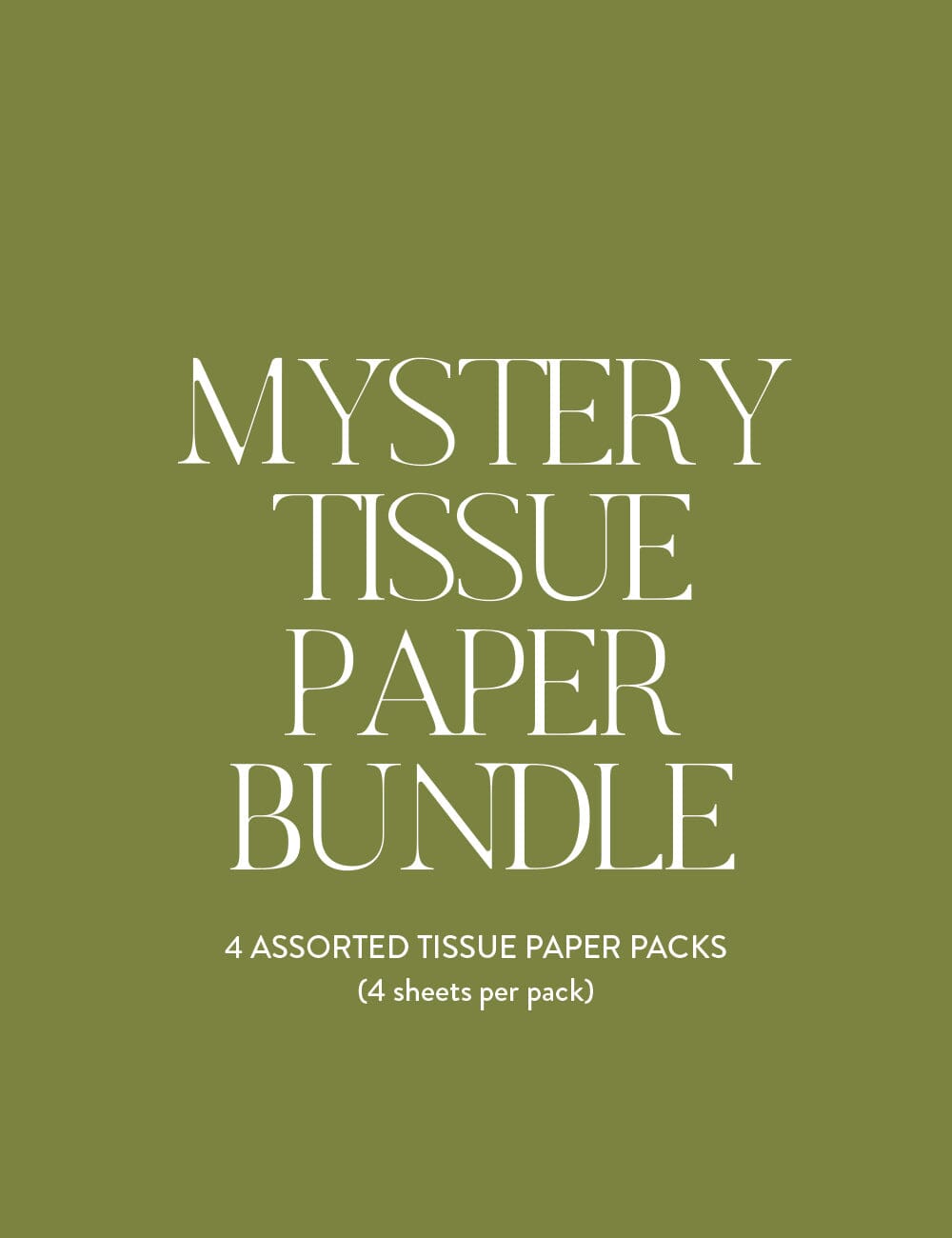 Mystery Tissue Paper Assorted Four x 4pks Tissue Paper Bespoke Letterpress 