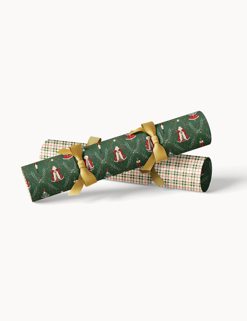 10 Pack Christmas Cracker Kit - Mr & Mrs Claus Christmas Crackers Bespoke Letterpress 