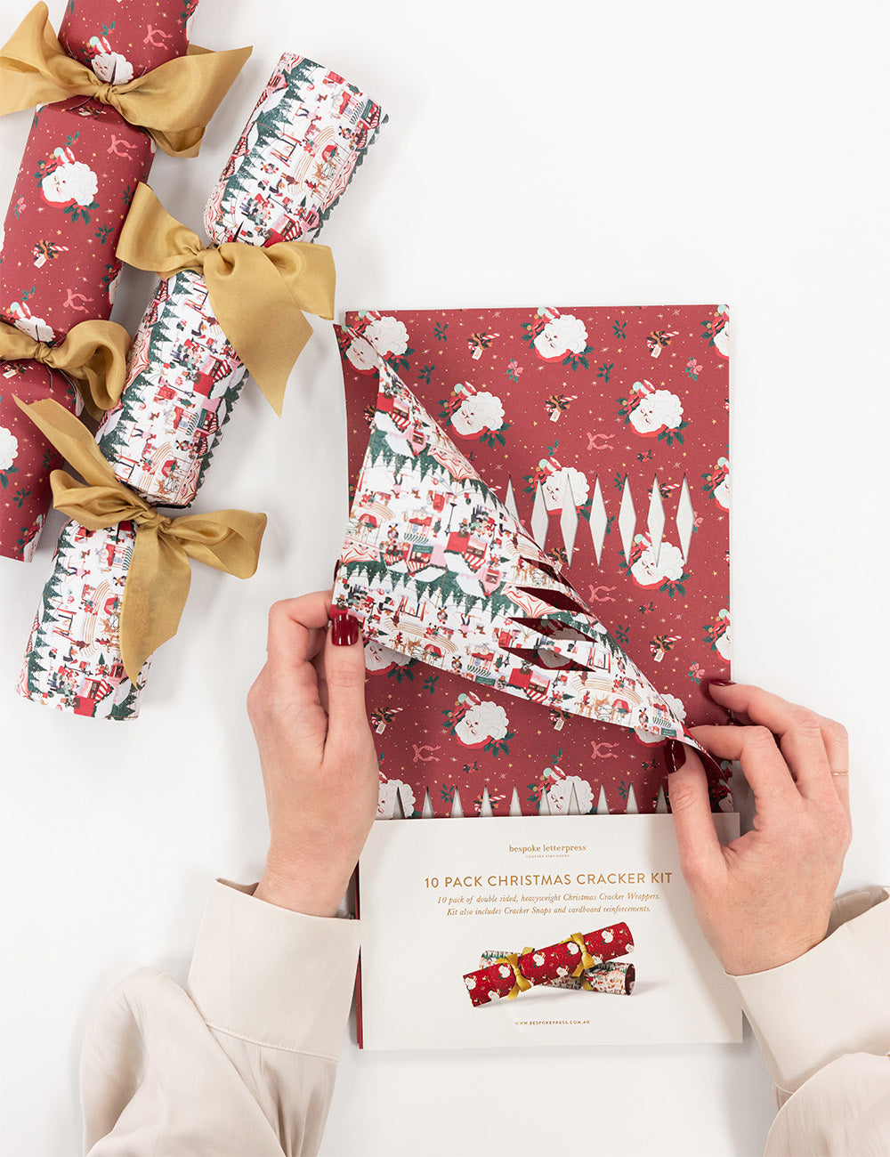 10 Pack Christmas Cracker Kit - Jingle Bells Christmas