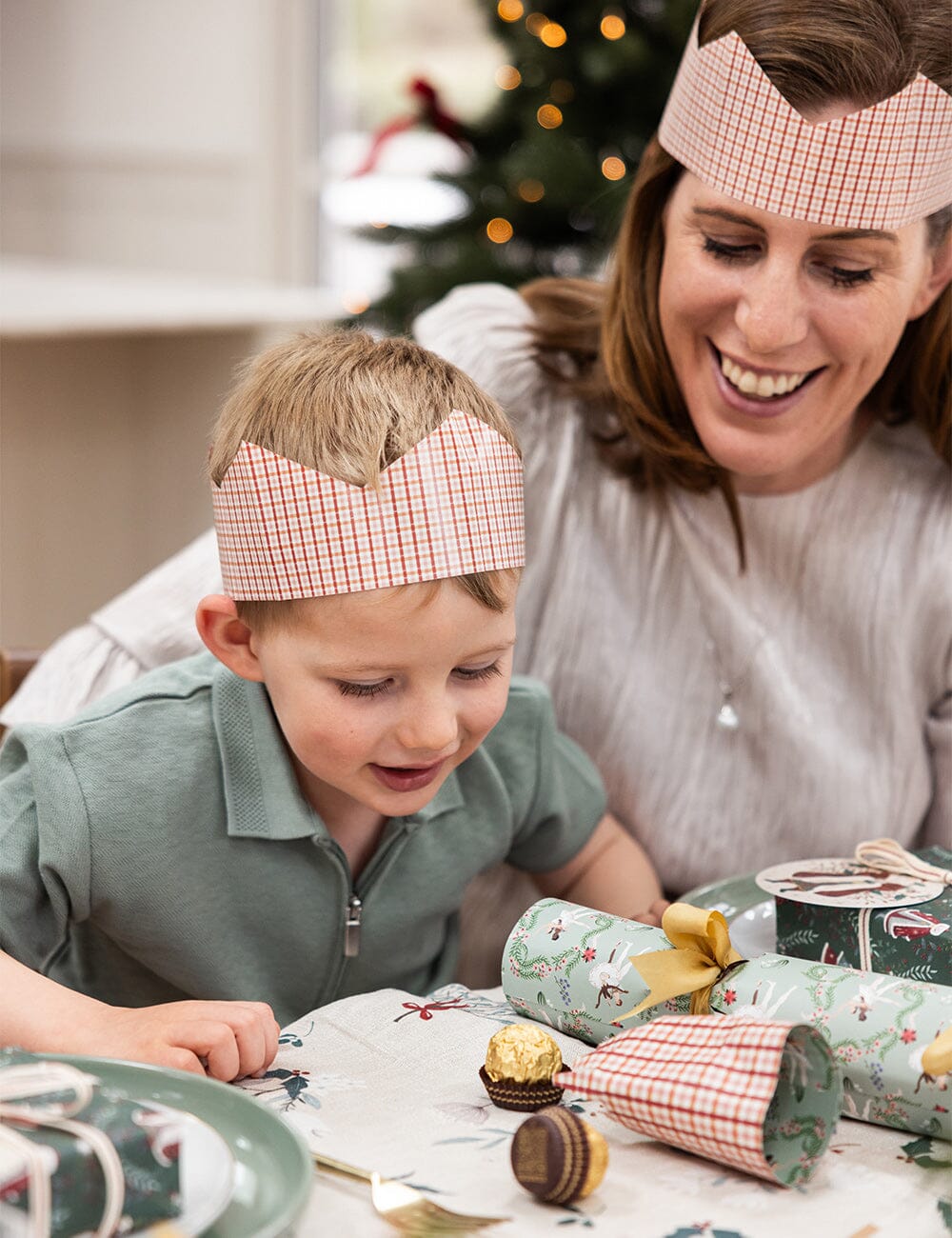 10 Pack Christmas Paper Crown Hats - An Enchanted Christmas Christmas Crackers Bespoke Letterpress 