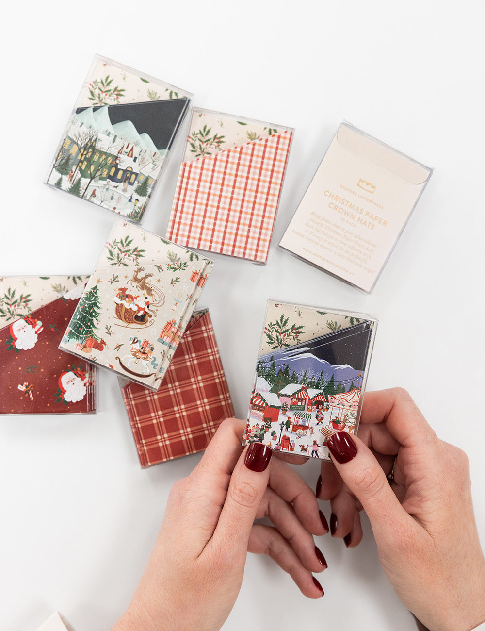 10 Pack Christmas Paper Crown Hats - Christmas Market
