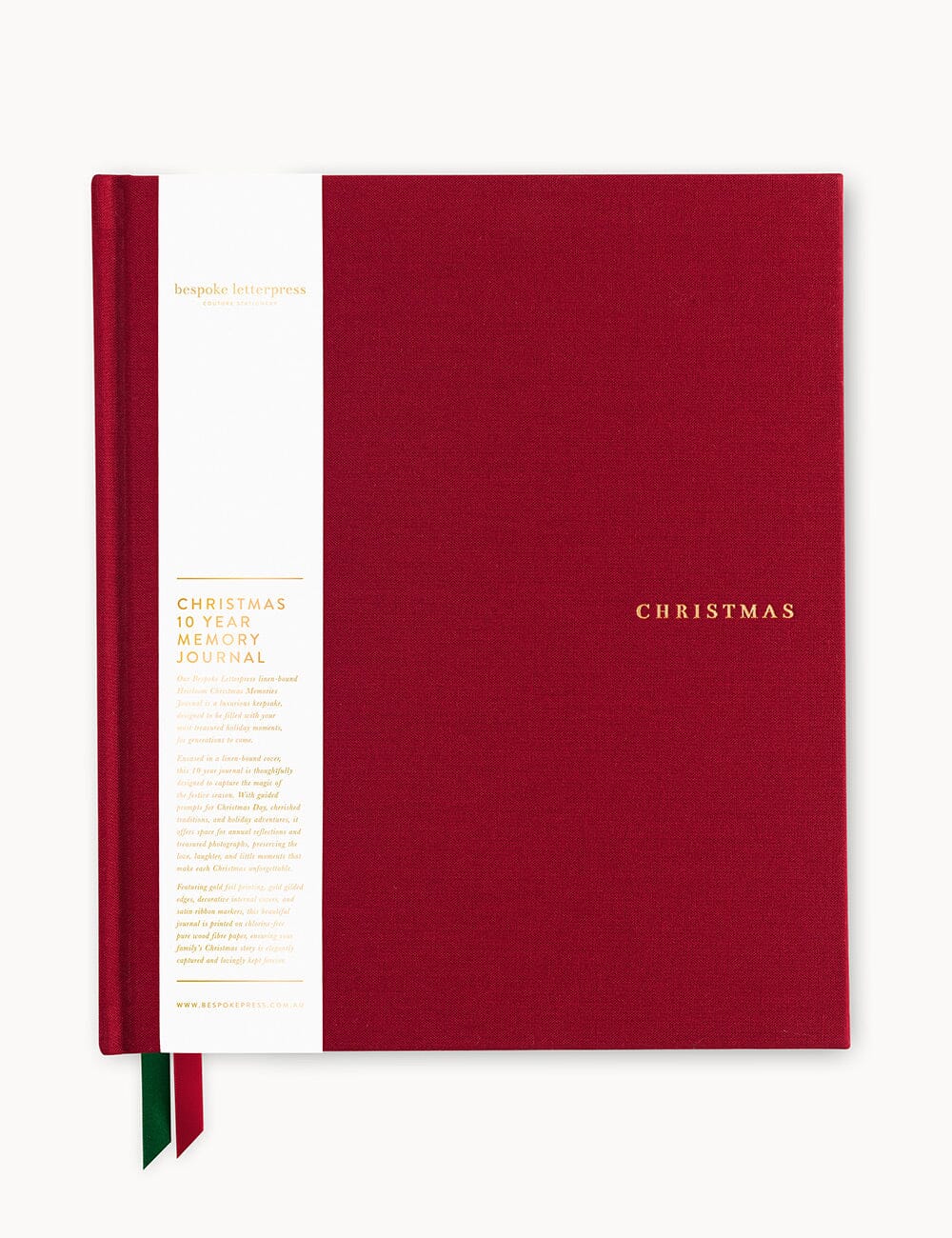 Heirloom Christmas 10 Year Memory Journal Journals Bespoke Letterpress 