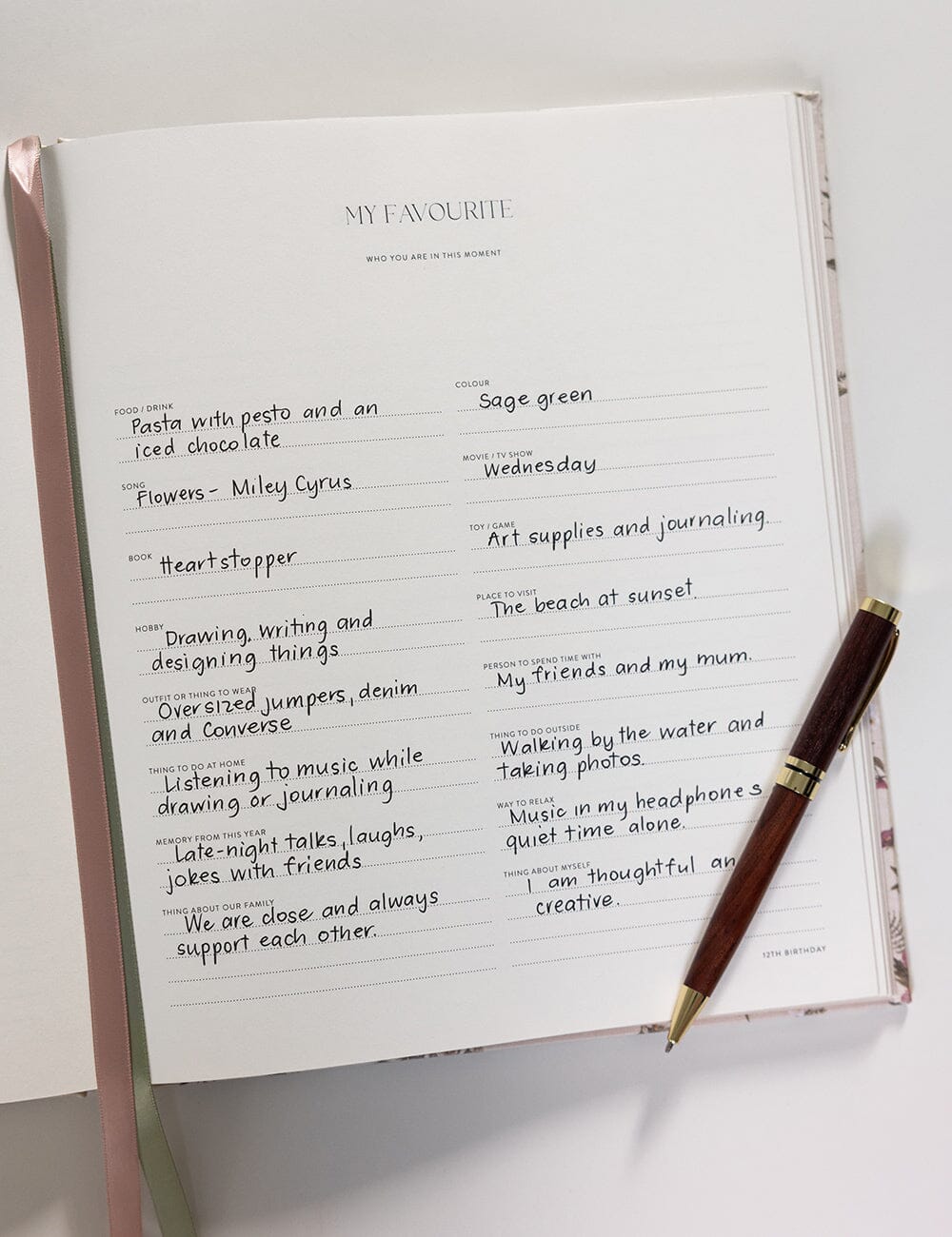 Heirloom Childhood Memory Journal - Dainty Blooms