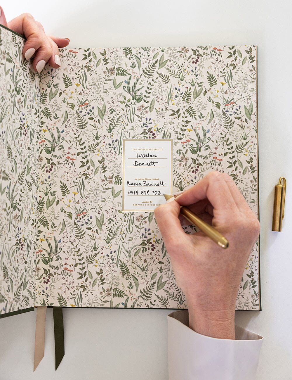 Heirloom Childhood Memory Journal - Basil Journals Bespoke Letterpress 