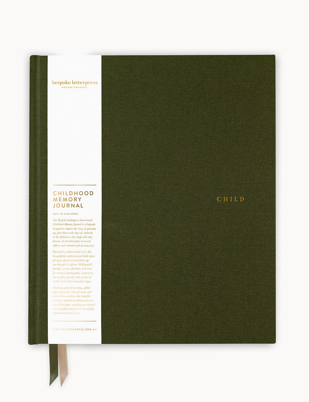 Heirloom Childhood Memory Journal - Basil Journals Bespoke Letterpress 