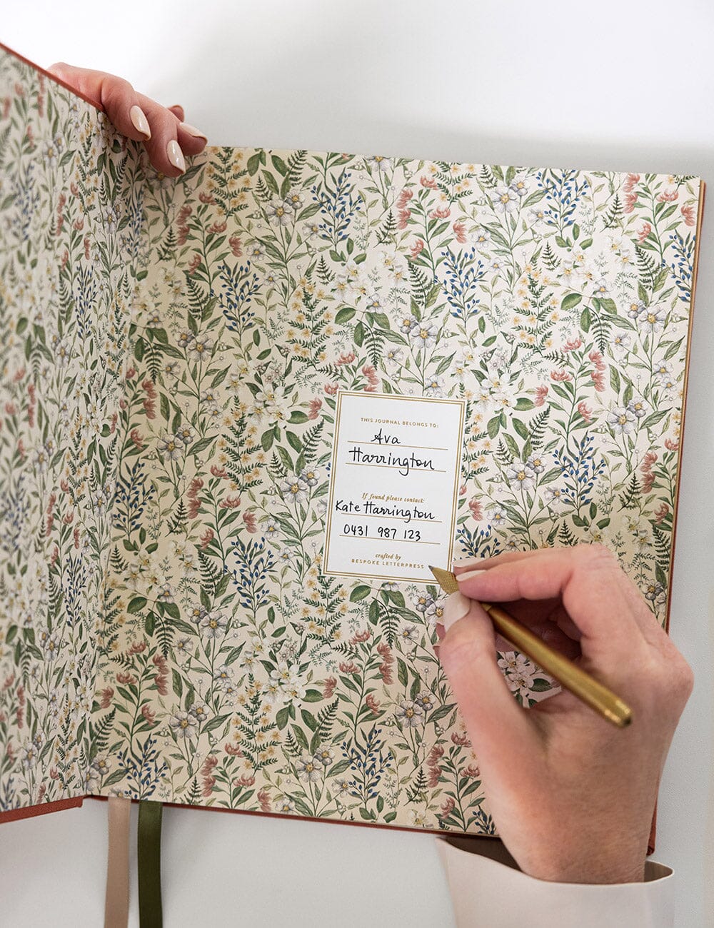 Heirloom Childhood Memory Journal - Cinnamon Journals Bespoke Letterpress 