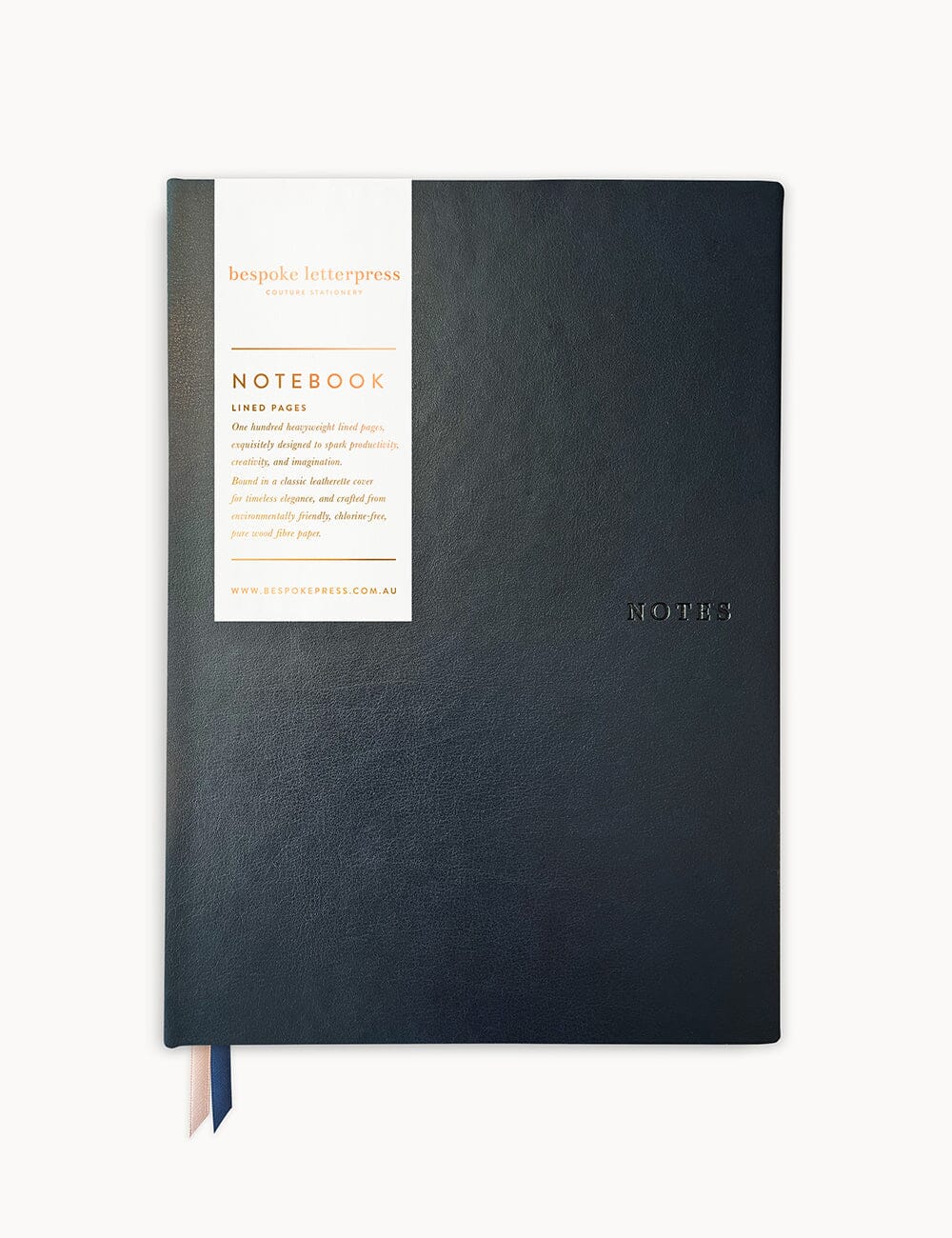 Classic Notebook - Midnight (Lined) Notebooks Bespoke Letterpress 