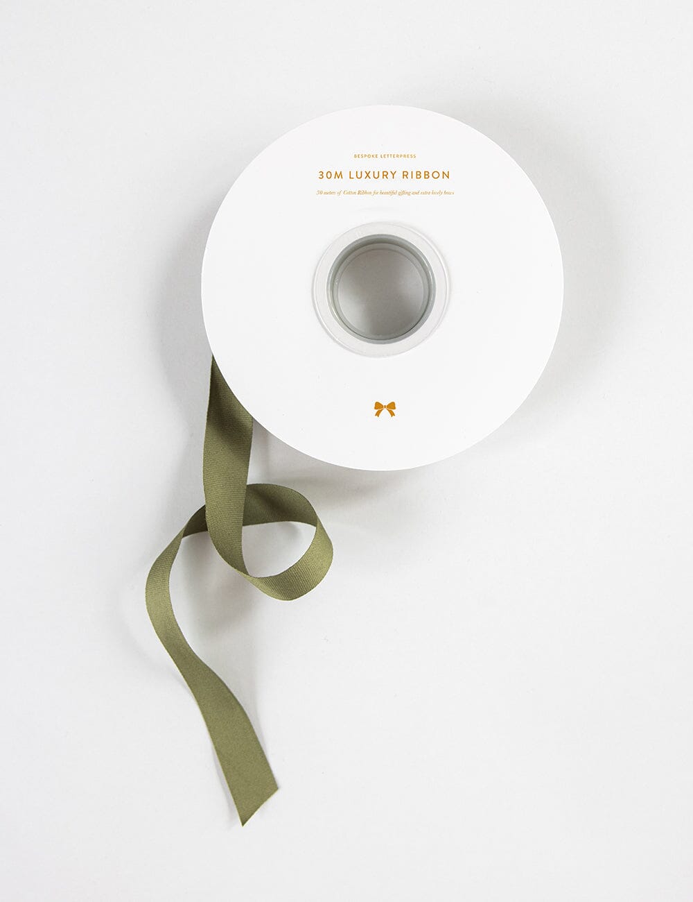 Fern Green Cotton Ribbon 30 Meters