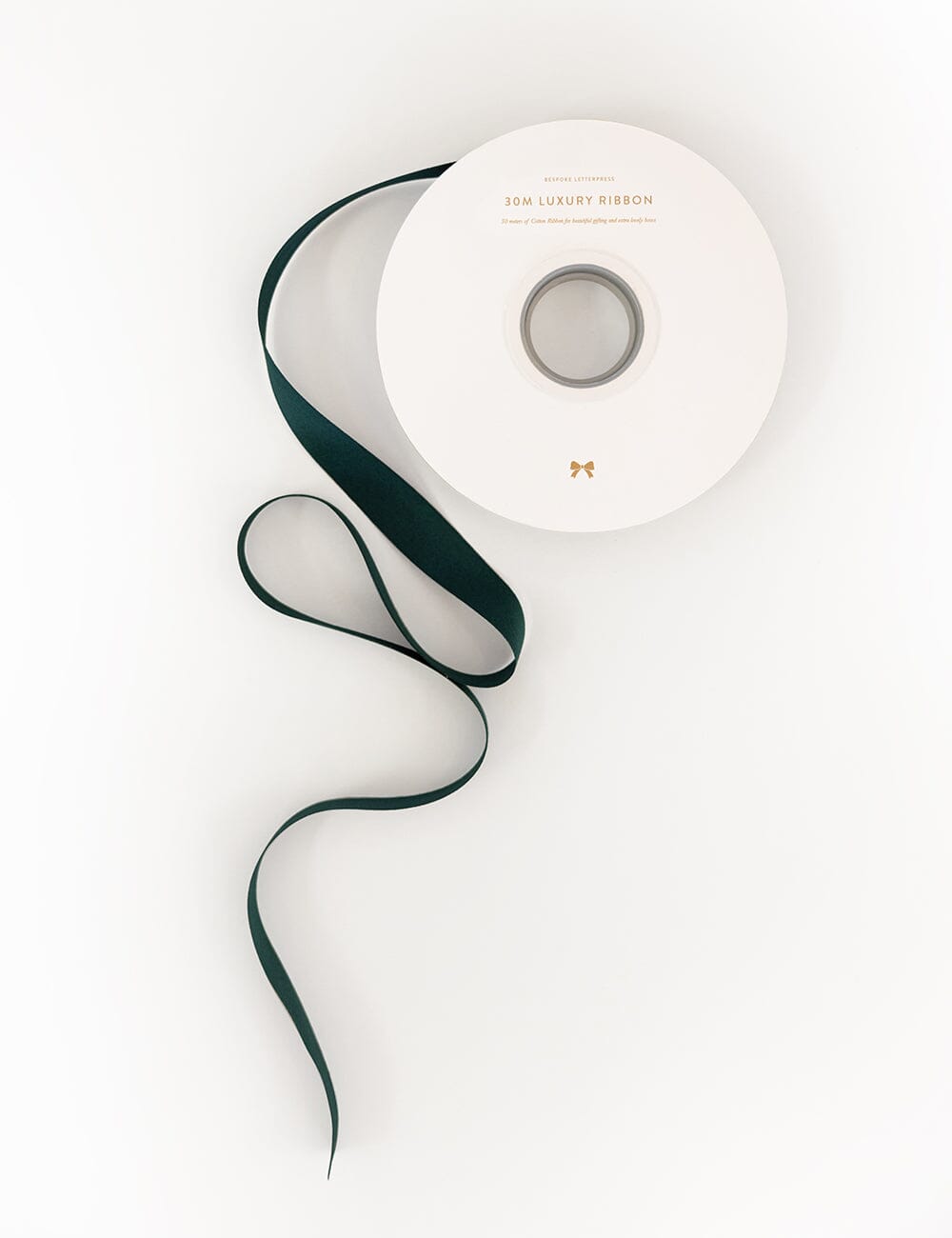 Spruce Green Cotton Ribbon 30 Meters Cotton Ribbon Bespoke Letterpress 