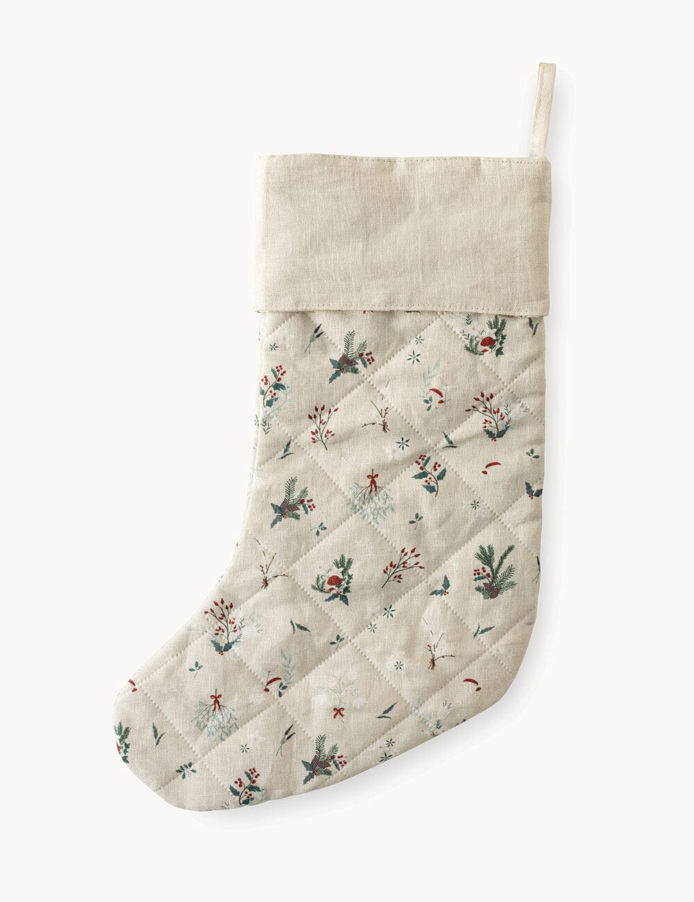 Heirloom Holly Christmas Stocking Christmas Stocking Bespoke Letterpress 