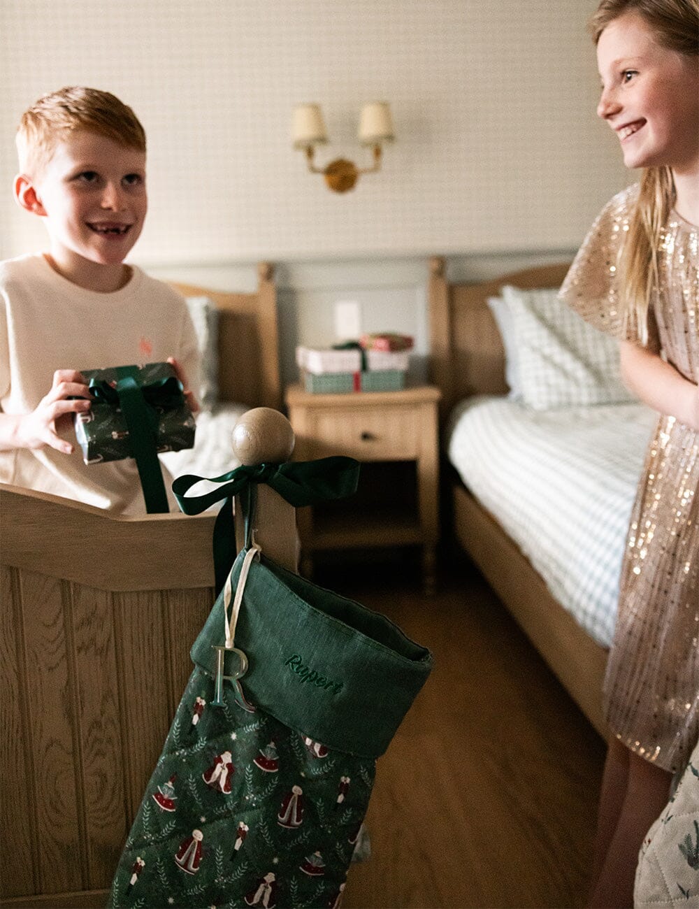 Mr & Mrs Claus Christmas Stocking