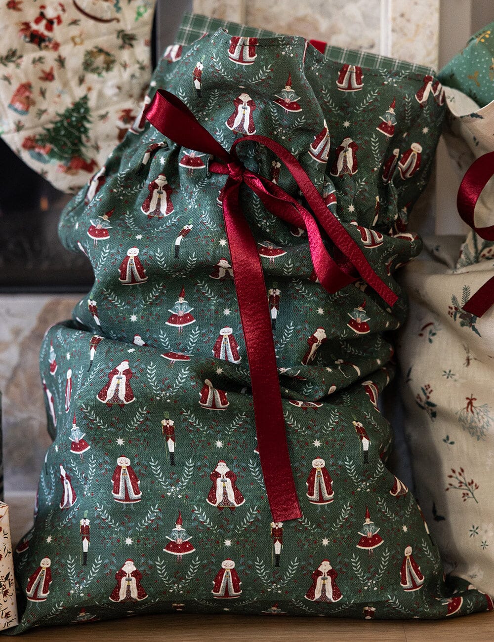 Mr & Mrs Claus - Heirloom Christmas Santa Sack