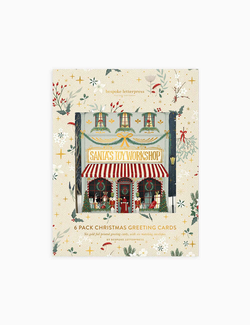 The Christmas Village 12pk Square Card Boxset Greeting Cards Boxset Bespoke Letterpress 