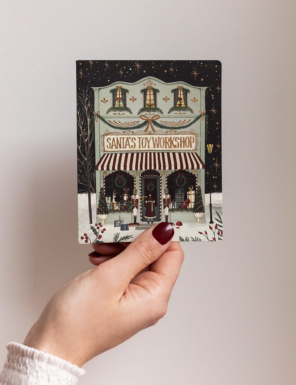 Santas Toy Workshop Christmas Card Greeting Cards Bespoke Letterpress 