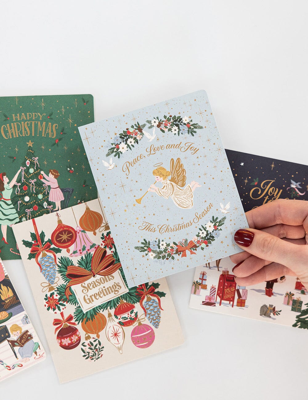 Peace, Love & Joy Herald Angel Christmas Card