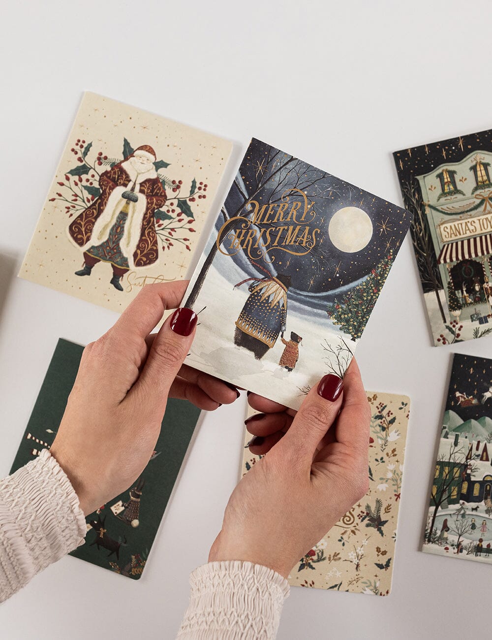 Merry Christmas Starry Night Bears Christmas Card