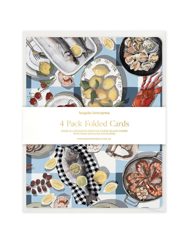 4pk Notecards - Crab & Squid by Whitney Spicer