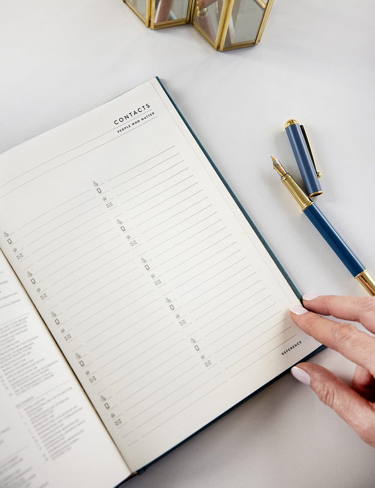 2024 Desktop Linen Bound Planner - Bermuda (Pre-Order) Planners Bespoke Letterpress 