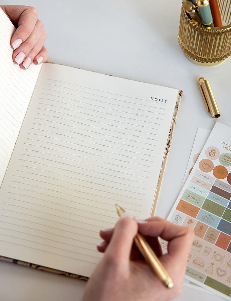 2024 Desktop Linen Bound Planner - Botanica Planners Bespoke Letterpress 