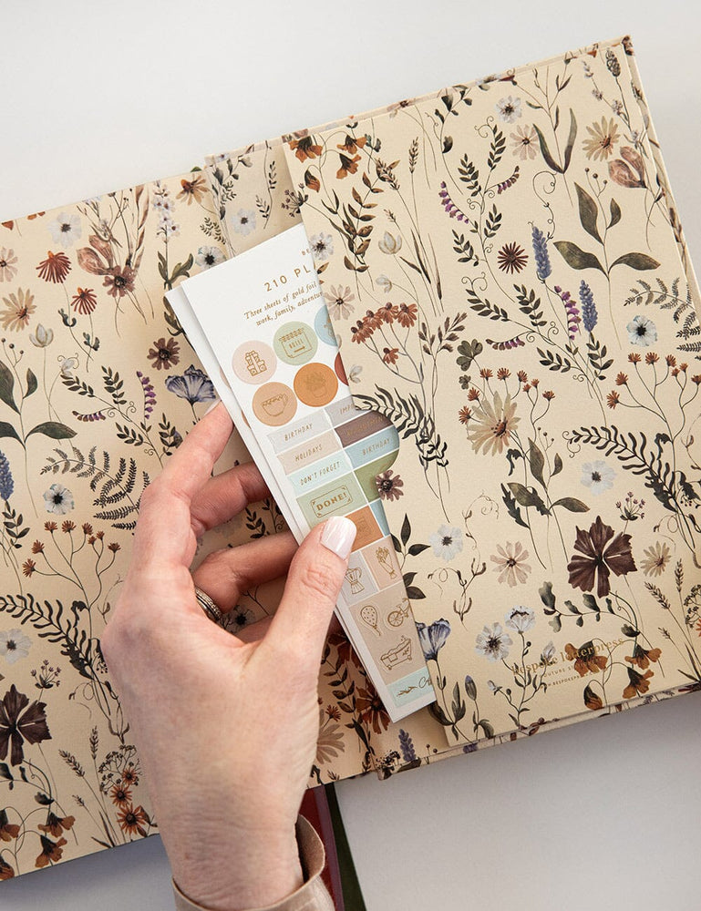 2024 Desktop Linen Bound Planner - Botanica Planners Bespoke Letterpress 