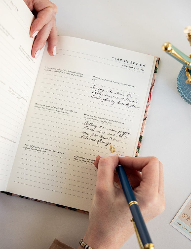 2024 Desktop Linen Bound Planner - Pomegranate (Pre-Order) Planners Bespoke Letterpress 