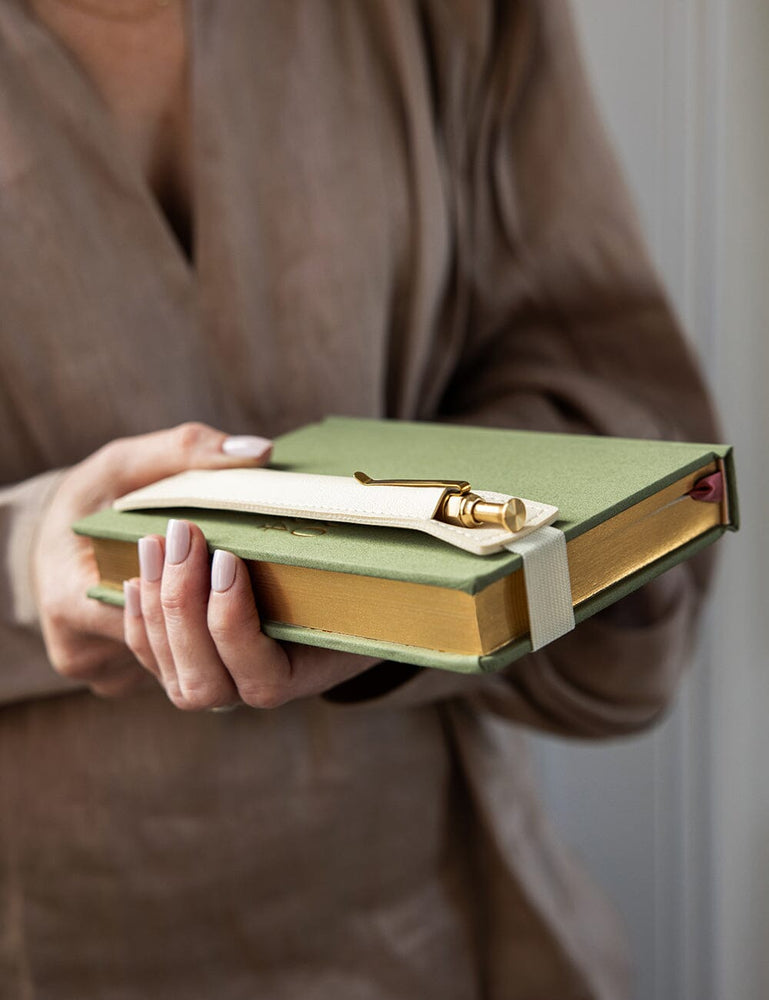 2024 Day to a Page Linen Bound Planner - Moss Green (Pre-Order) Planners Bespoke Letterpress 