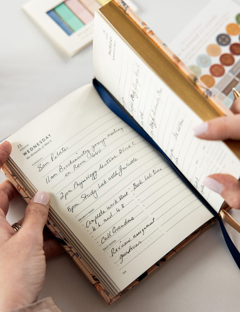 2024 Day to a Page Linen Bound Planner - Songbirds (Pre-Order) Planners Bespoke Letterpress 