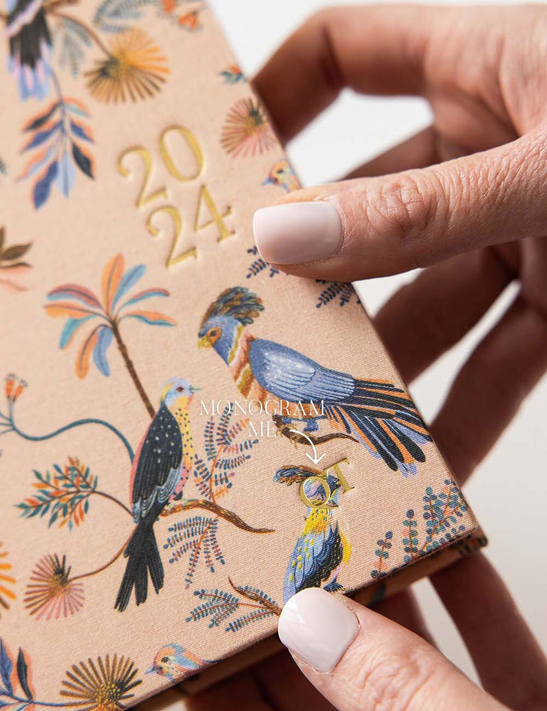 2024 Day to a Page Linen Bound Planner - Songbirds (Pre-Order) Planners Bespoke Letterpress 