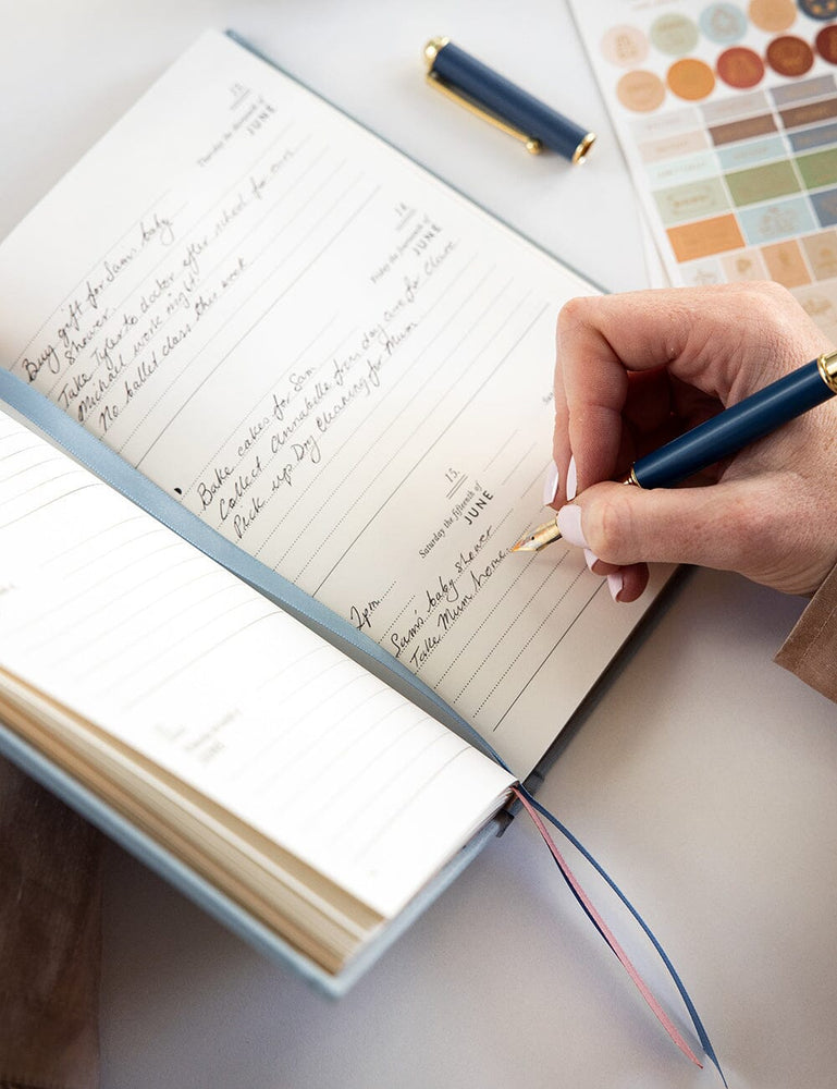 2024 Petite Linen Bound Planner - Casper Blue (Pre-Order) Planners Bespoke Letterpress 