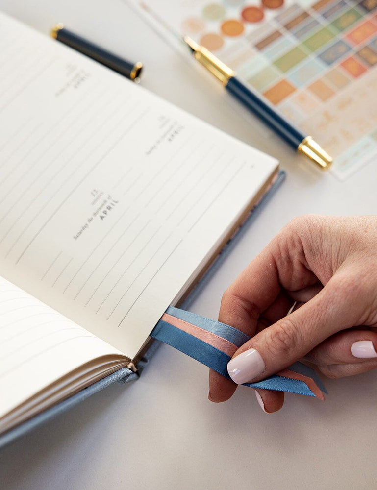 2024 Petite Linen Bound Planner - Casper Blue (Pre-Order) Planners Bespoke Letterpress 