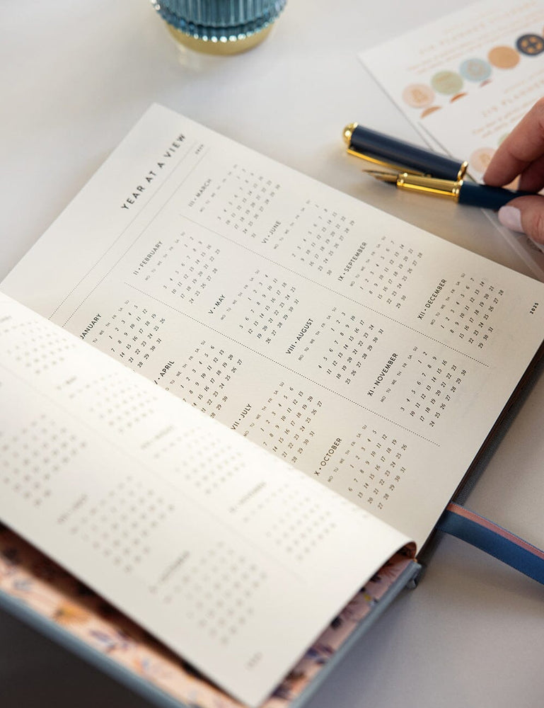 2024 Petite Linen Bound Planner - Casper Blue (Pre-Order) Planners Bespoke Letterpress 