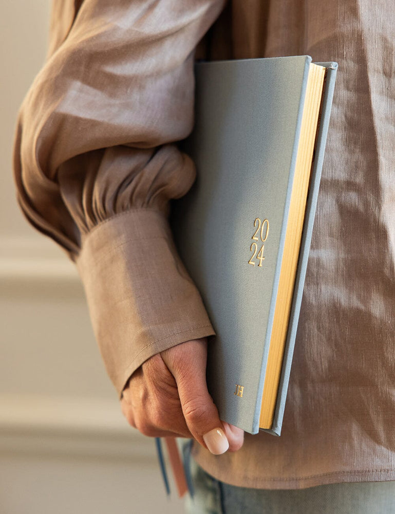 2024 Petite Linen Bound Planner - Casper Blue (Pre-Order) Planners Bespoke Letterpress 