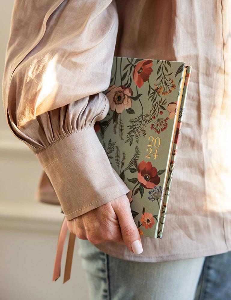 2024 Petite Linen Bound Planner - Wildflower (Pre-Order) Planners Bespoke Letterpress 