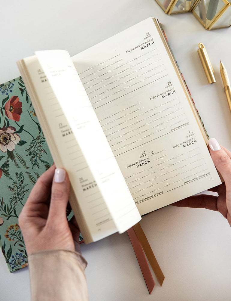 2024 Petite Linen Bound Planner - Wildflower (Pre-Order) Planners Bespoke Letterpress 