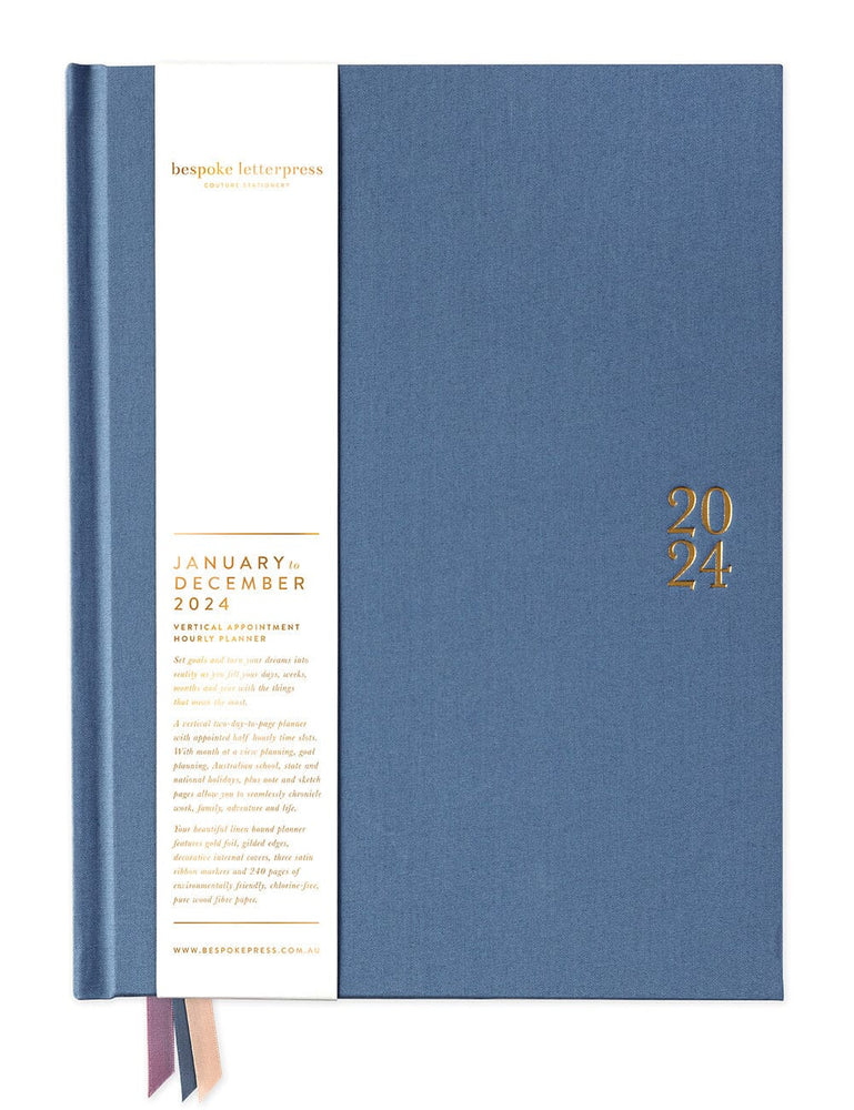 2024 Daily Vertical Planner - French Blue