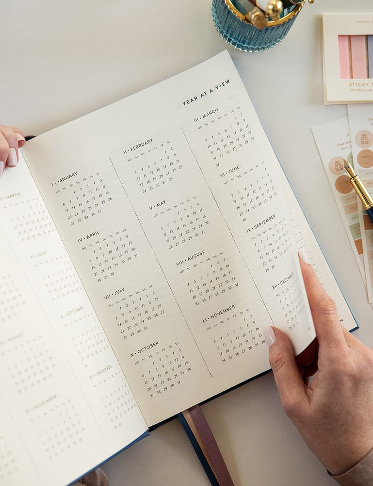 2024 Daily Vertical Planner - French Blue (Pre-Order) Planners Bespoke Letterpress 