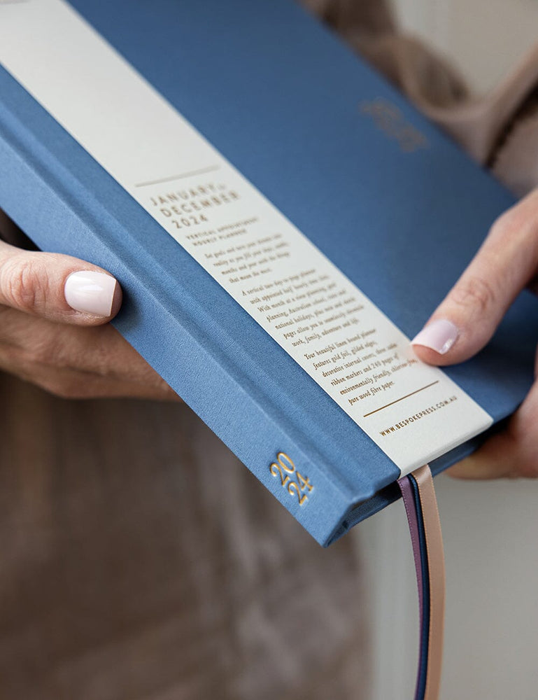 2024 Daily Vertical Planner - French Blue (Pre-Order) Planners Bespoke Letterpress 